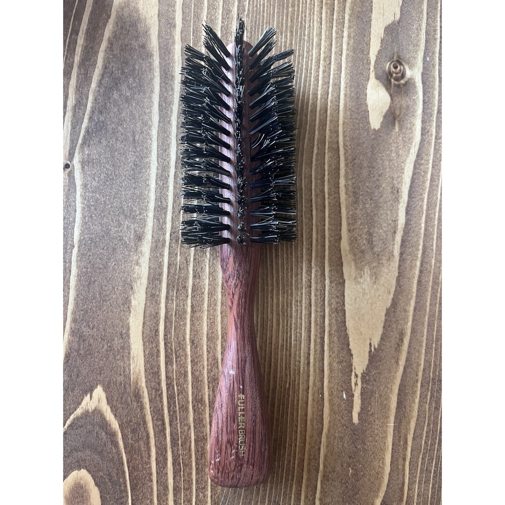 Vintage FULLER‎ Bristlecomb Hairbrush Wooden Nylon Bristles Half Round